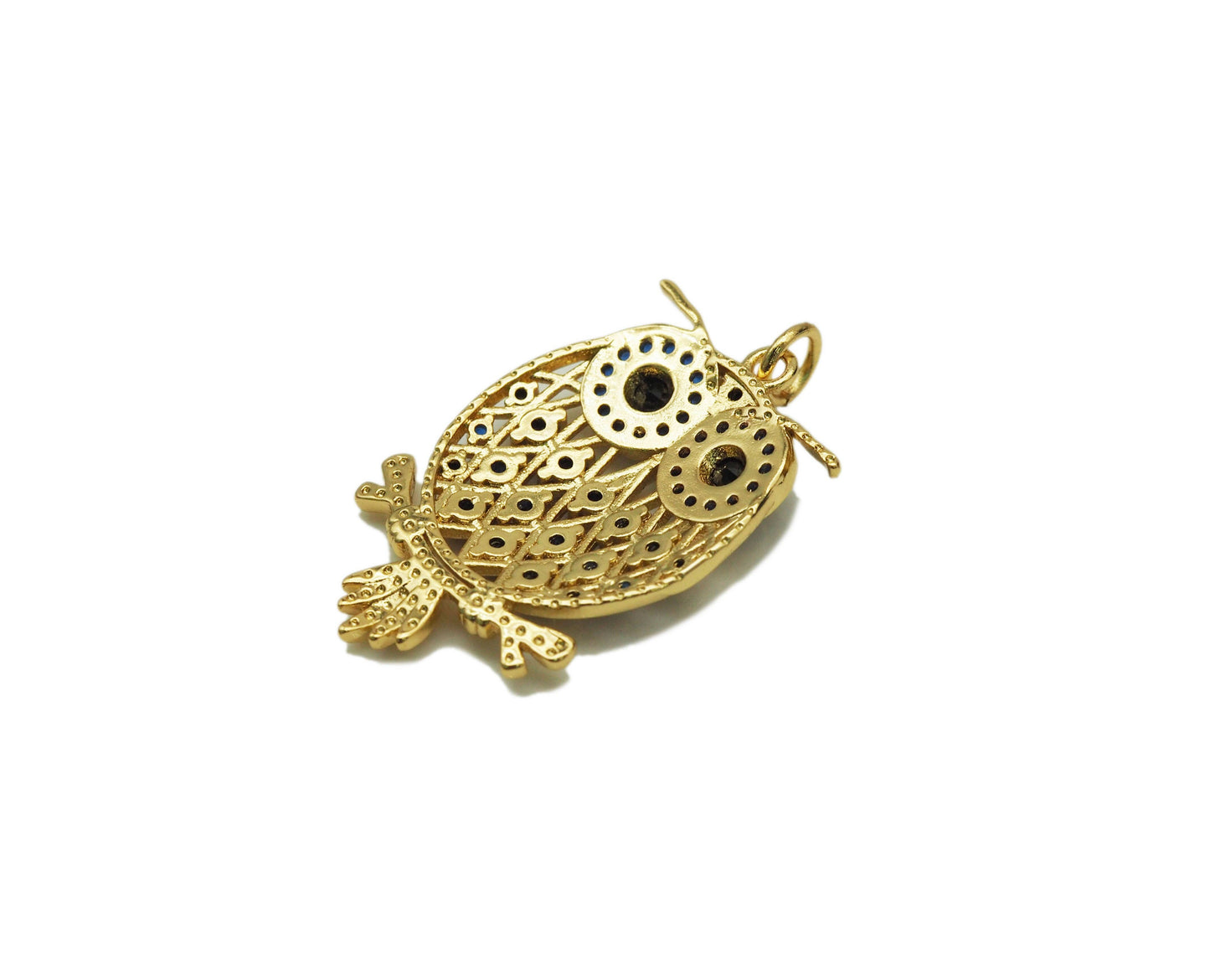 CZ Night Owl Charm, Sku#LK581