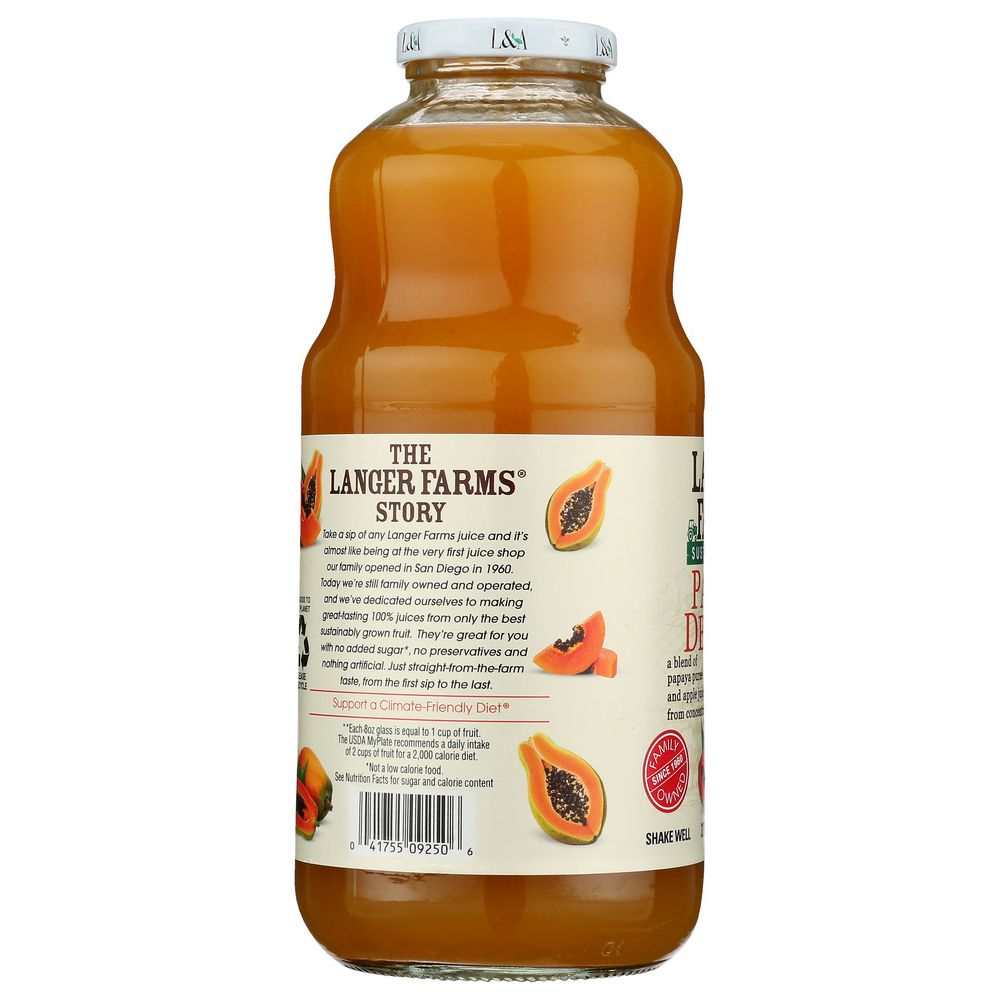L & A JUICE: Papaya Delight, 32 oz