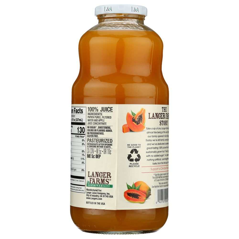L & A JUICE: Papaya Delight, 32 oz