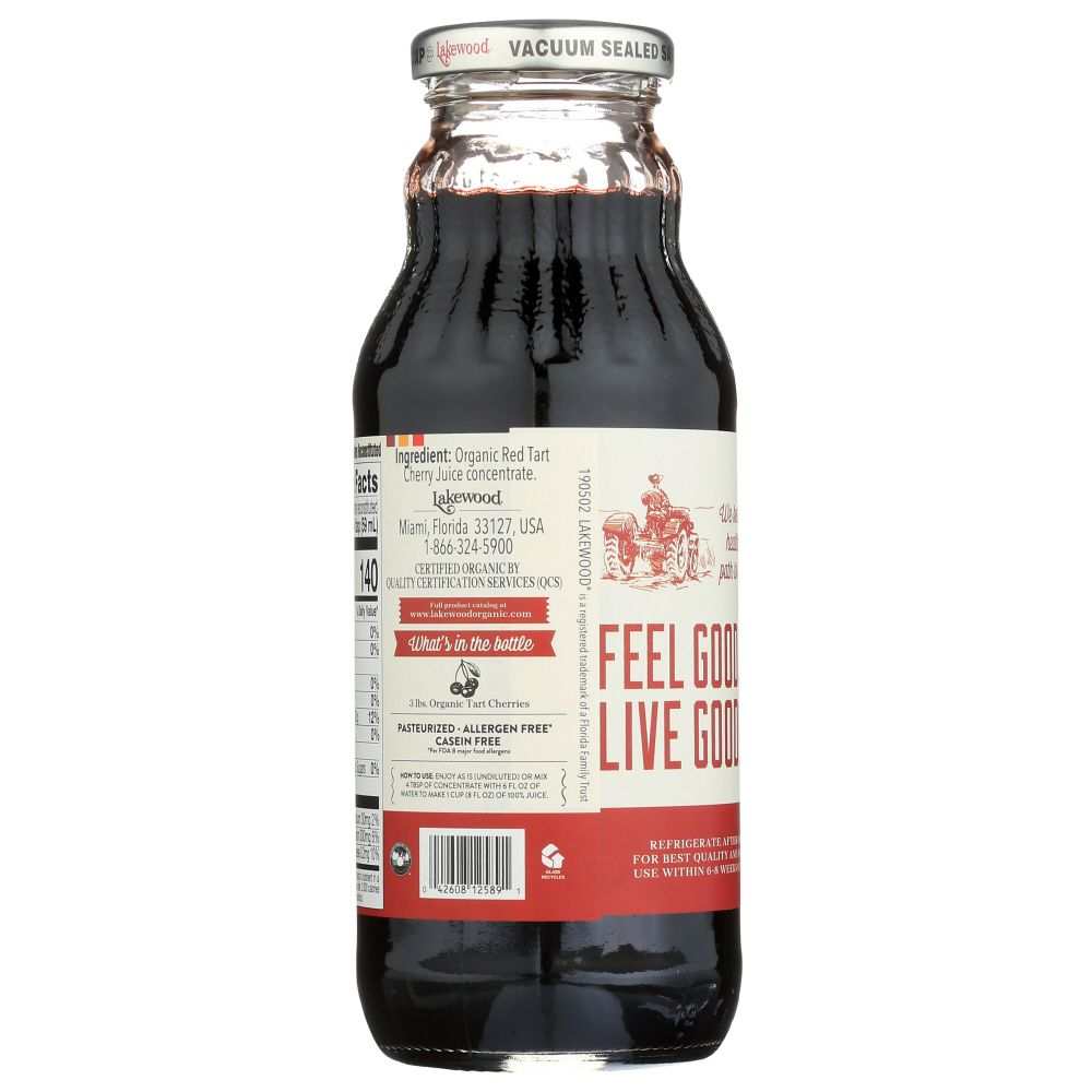LAKEWOOD Organic Juice Tart Cherry Concentrate|12.5oz for Culinary Use