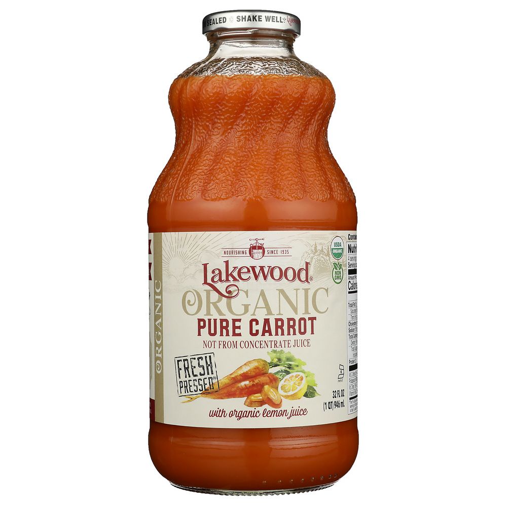 LAKEWOOD ORGANIC: Pure Carrot Juice, 32 oz