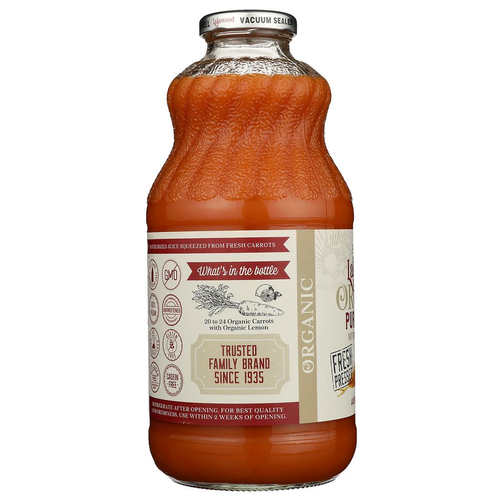 LAKEWOOD ORGANIC: Pure Carrot Juice, 32 oz