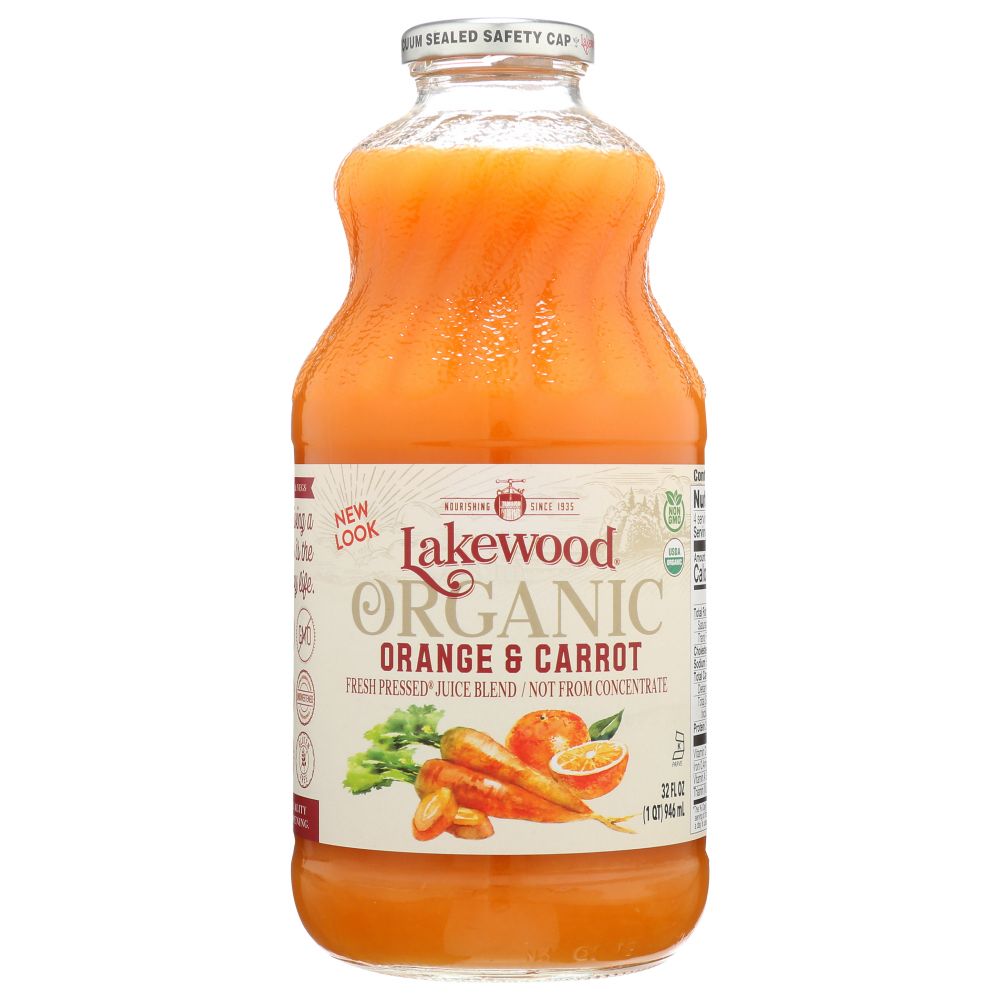 LAKEWOOD: Organic Orange & Carrot Juice, 32 Oz