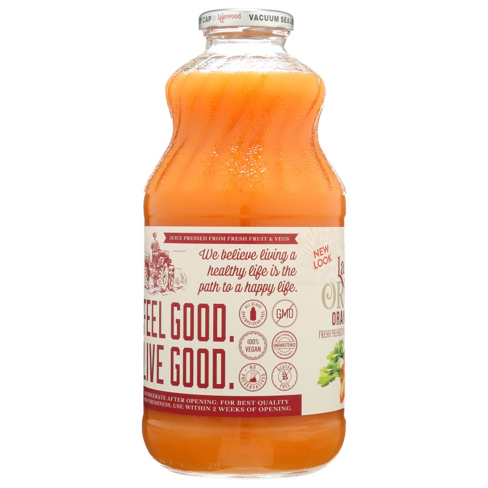 LAKEWOOD: Organic Orange & Carrot Juice, 32 Oz