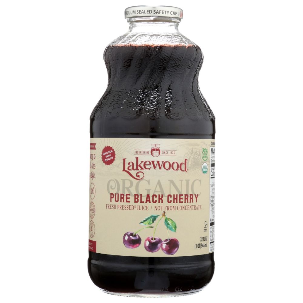 LAKEWOOD: Organic Pure Black Cherry Juice, 32 oz