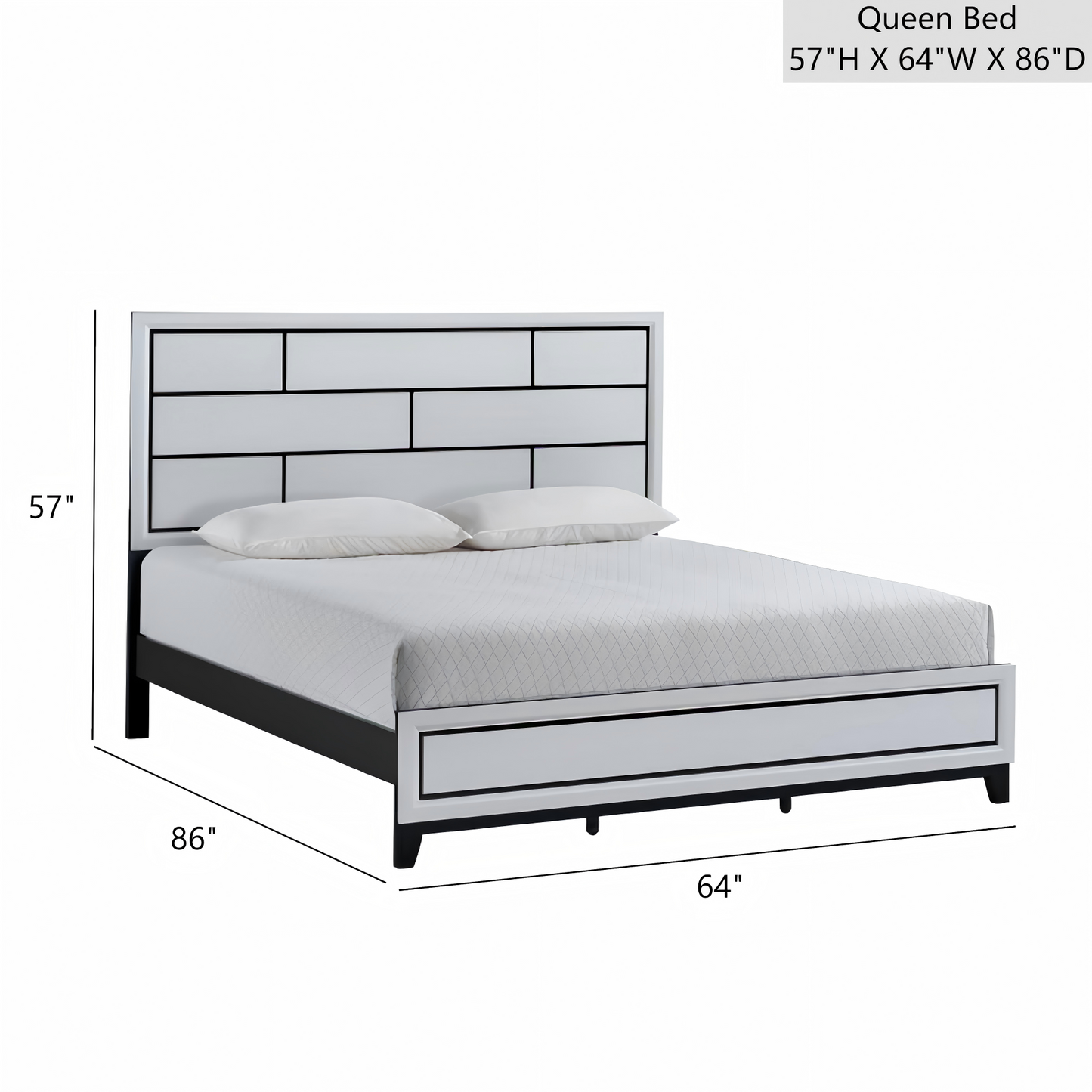 Glasgow G04390A-QB Queen Bed (Mattress Not Included)