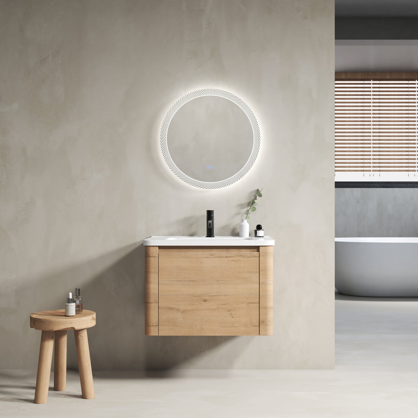 28'' Wall-Mounted Bathroom Vanity
