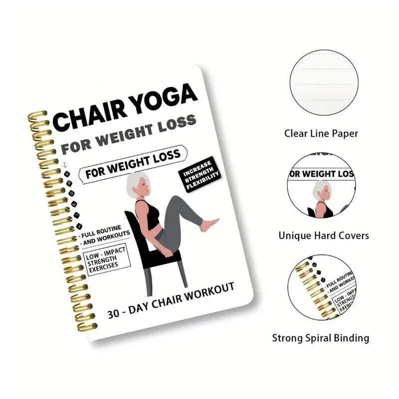 Carnet de Yoga sur Chaise 30 Jours | Séances Quotidiennes de 15 Min & Guide