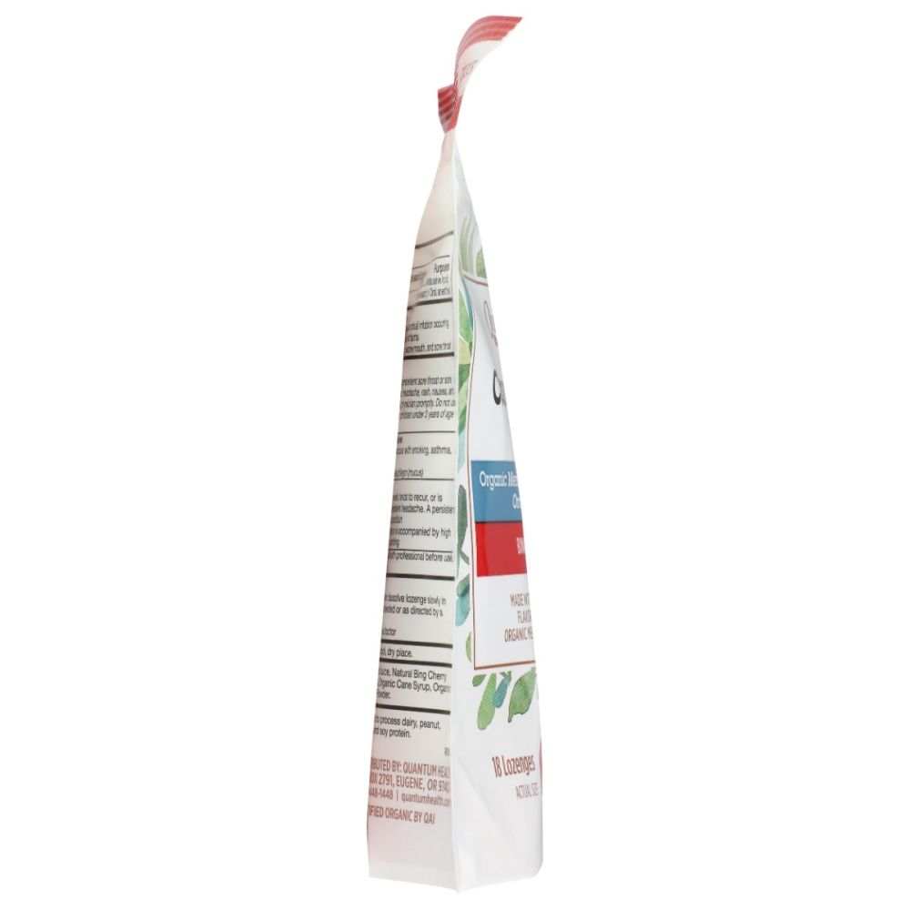 QUANTUM: Lozenges Cough Relief Cherry Organic, 18 ea