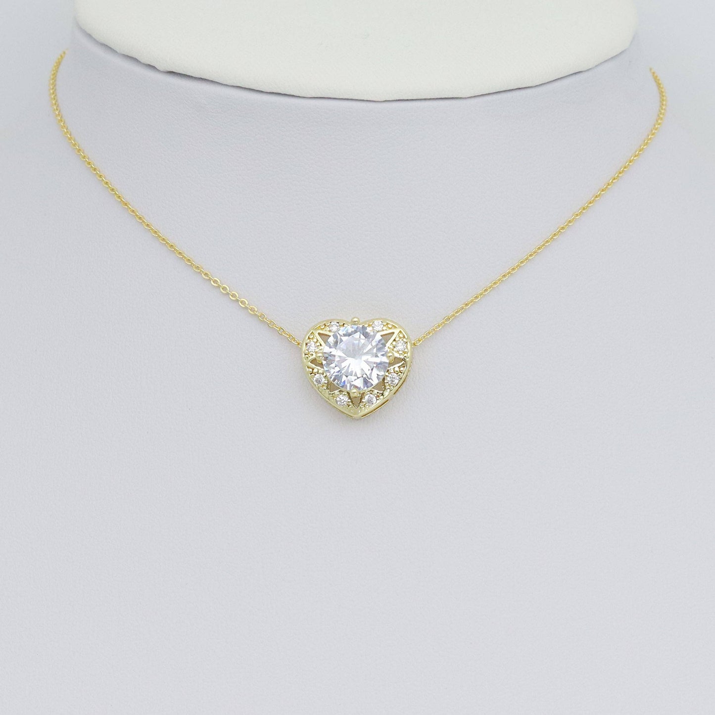 Big Crystal Heart Charm Pendant Spacer beads, Sku#LK1061