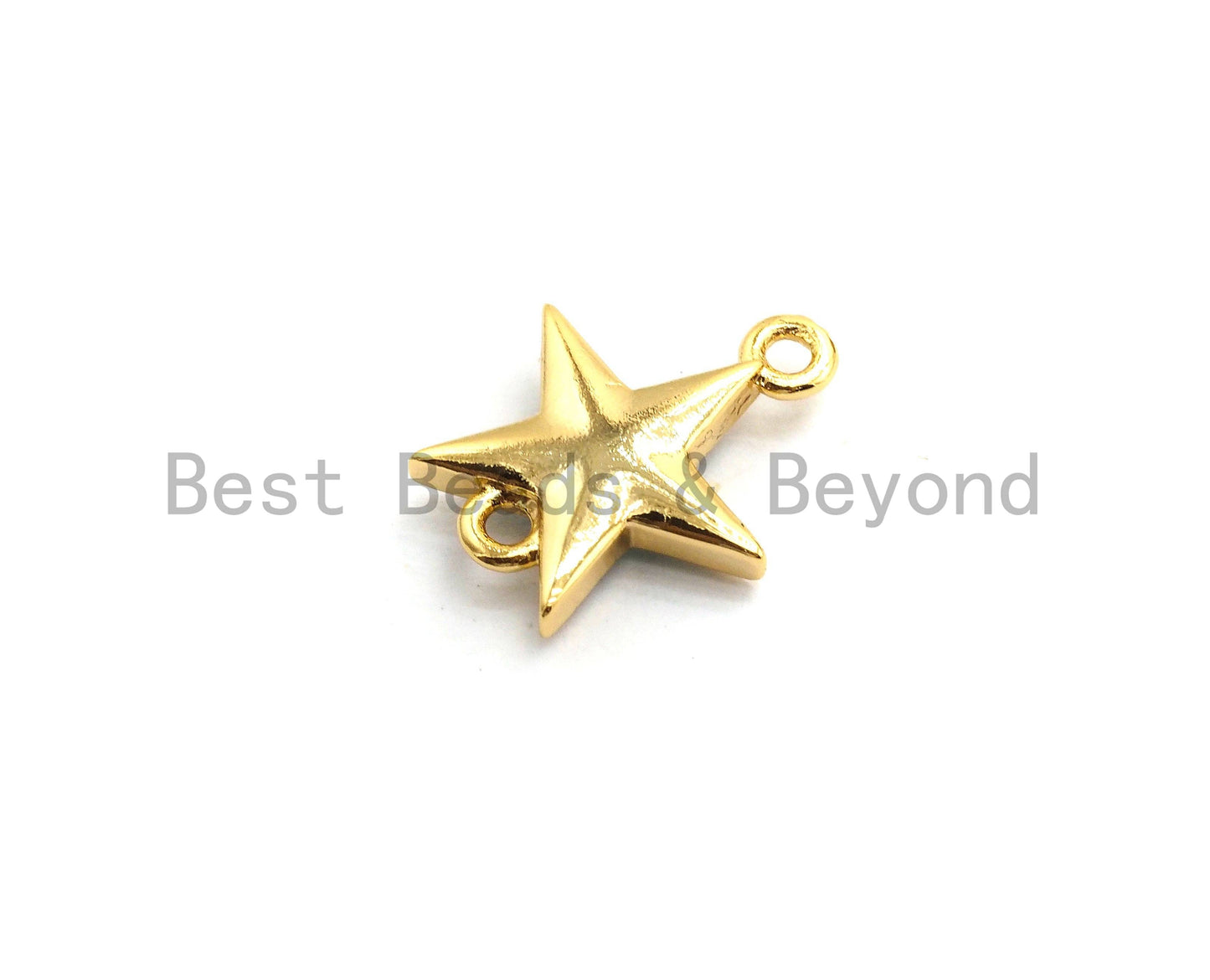 100% Natural Aqua Blue Shell Star Shape Connector, Blue Shell Connector for Bracelet/Necklace Making, Gold/Silver Plated, 11x13mm,SKU#Z297