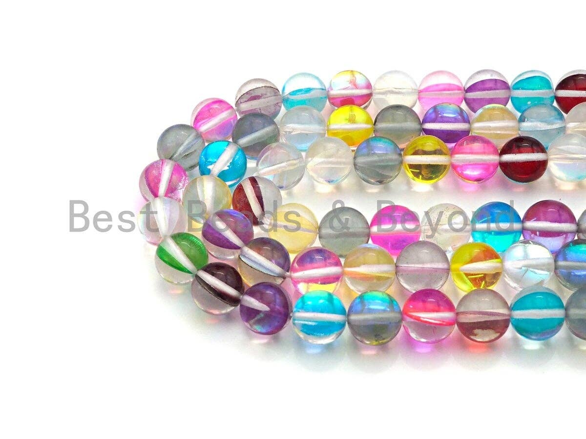 NEW Multicolor Spectrolite Quartz, High Quality in Round 6mm/8mm/10mm/12mm, Manmade Crystal beads, 15.5inch strand, SKU#U840
