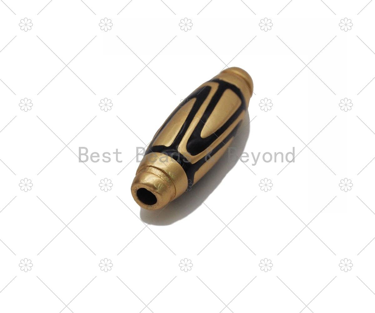 Enamel Barrel Shape Spacer Beads, Sku#L646