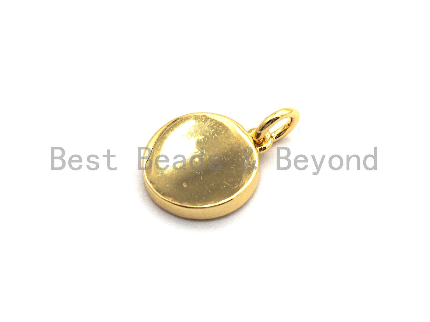 New Trendy Gold Color Micro Pave Rainbow CZ Cubic Zirconia A-Z 26 Initials Letter Pendant, Initial Letter Charm,11x13mm,sku#F820C