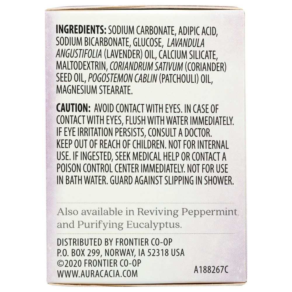 AURA CACIA: Aromatherapy Shower Tablets Relaxing Lavender 3 tablets (1 oz each), 3 oz