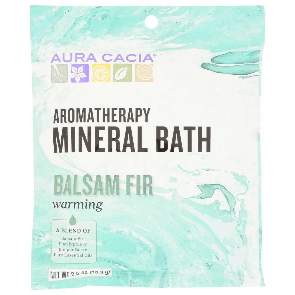 AURA CACIA: Aromatherapy Mineral Bath Warming Balsam Fir, 2.5 Oz