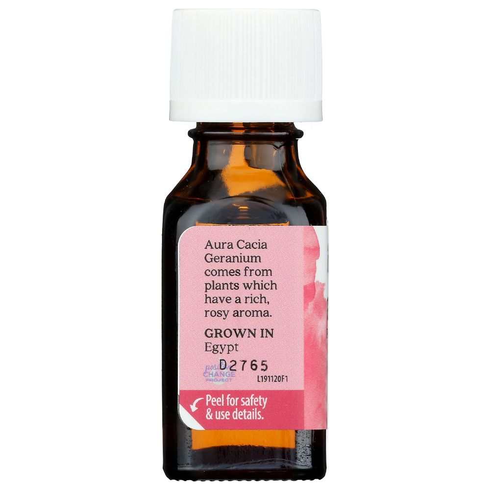 AURA CACIA: 100% Pure Essential Oil Geranium, 0.5 Oz