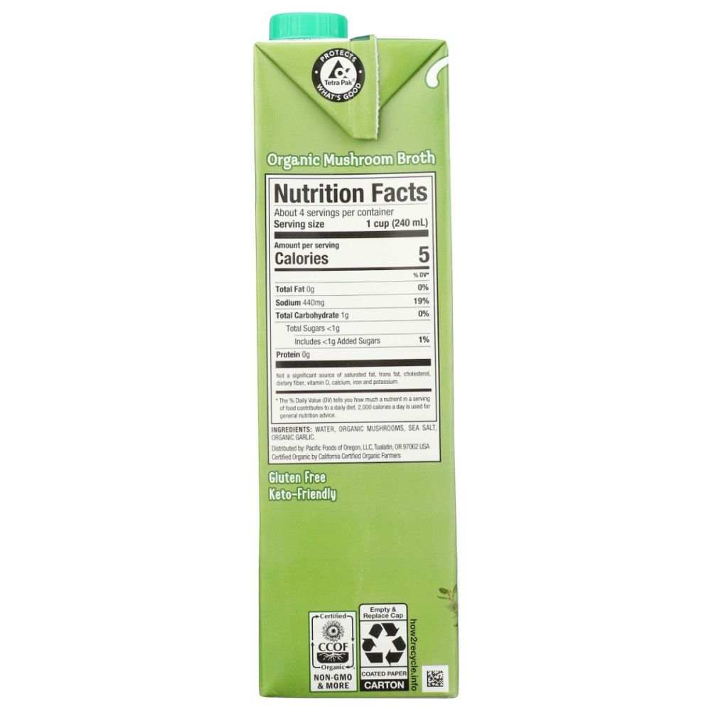 PACIFIC FOODS: Organic Mushroom Broth, 32 oz