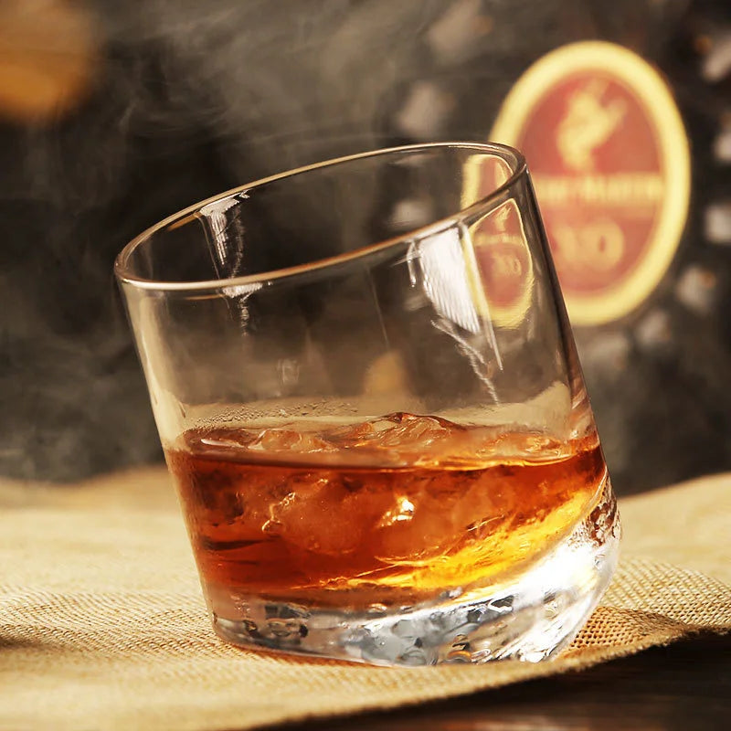 Whiskey glass Tower Of Pisa Inclined Bottom  Wine Rock Glass For Bar NMD Brandy Snifer Chivas Whisky Drinking Cup Verre a Vin