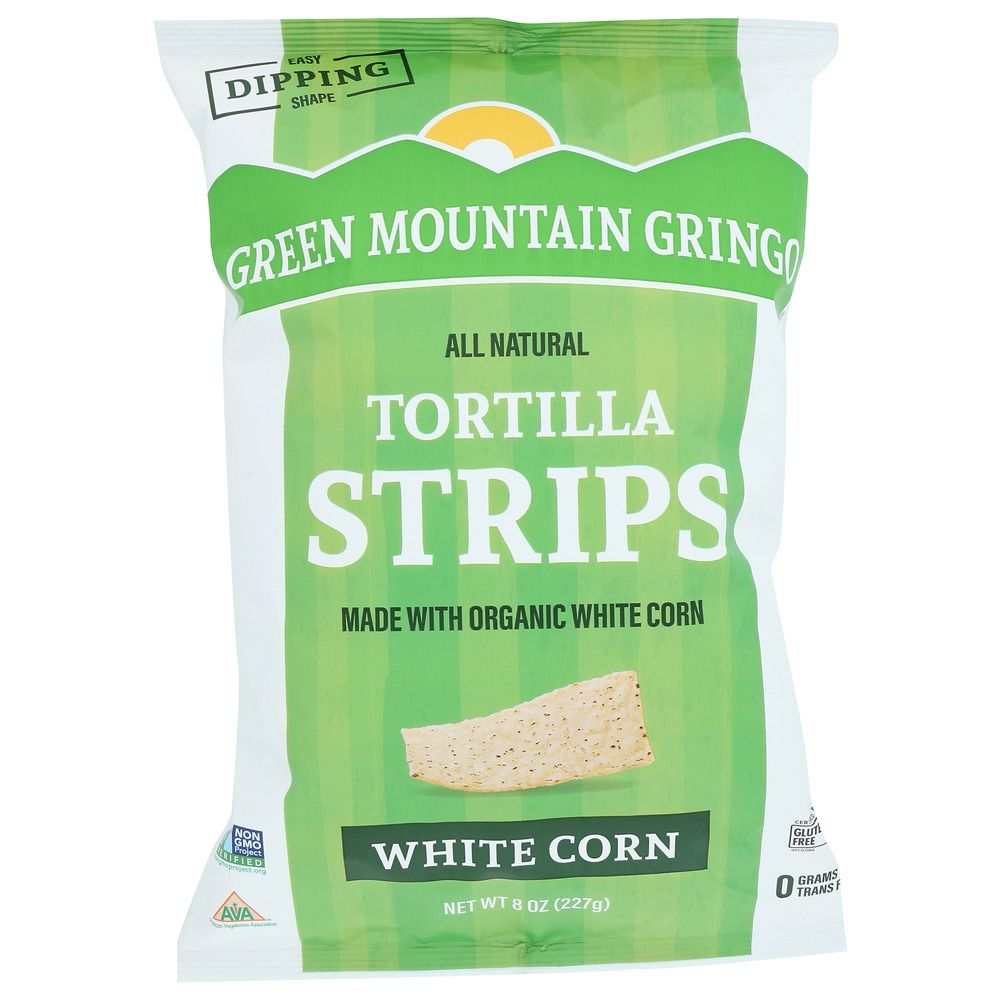 GREEN MOUNTAIN GRINGO: White Corn Tortilla Strips, 8 oz