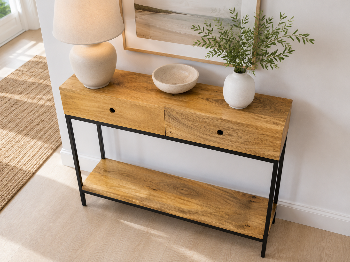 W/D Iron  Console Table - 43 x 15 x 36 in