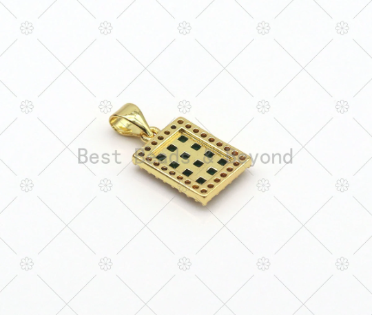 CZ Rectangle Charm, Sku#LK519