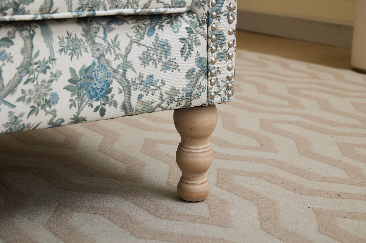 Modern Accent Chair with Retro Wood Legs