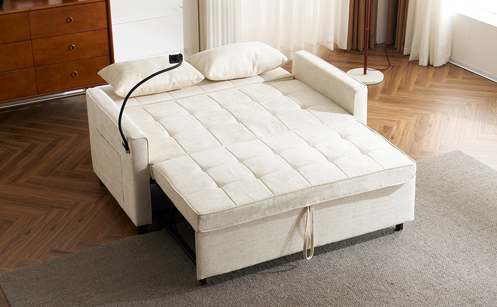 56.9" Loveseat Sofa Pull-out Sofa Bed