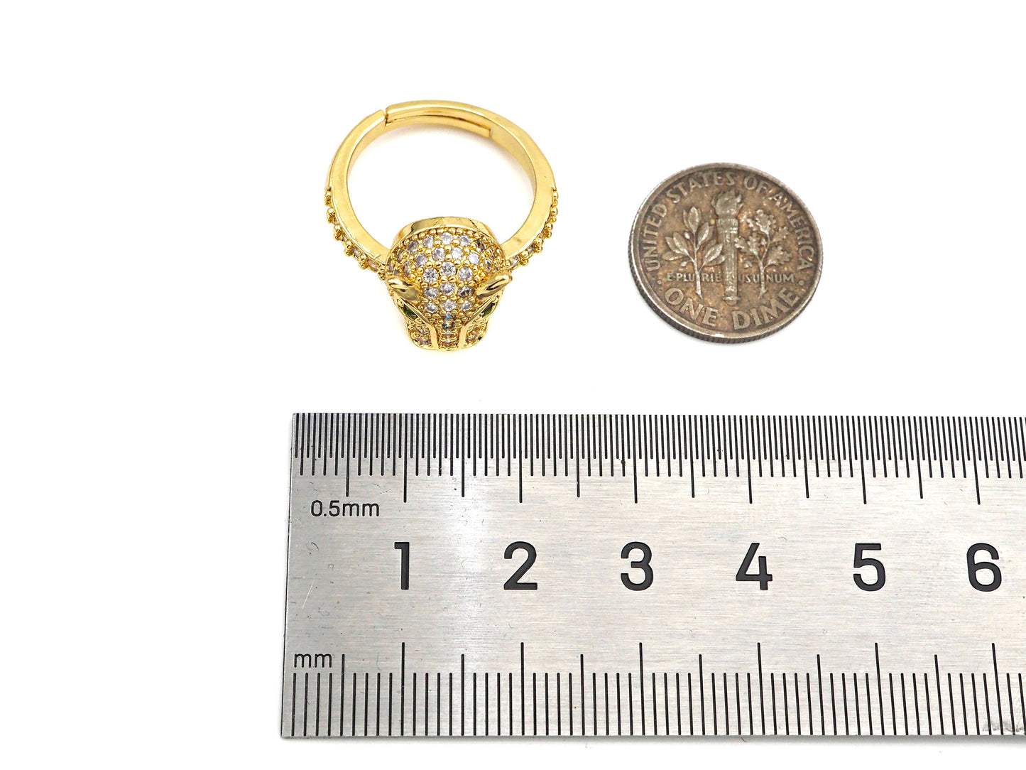 Gold Panther Adjustable Ring, LD46