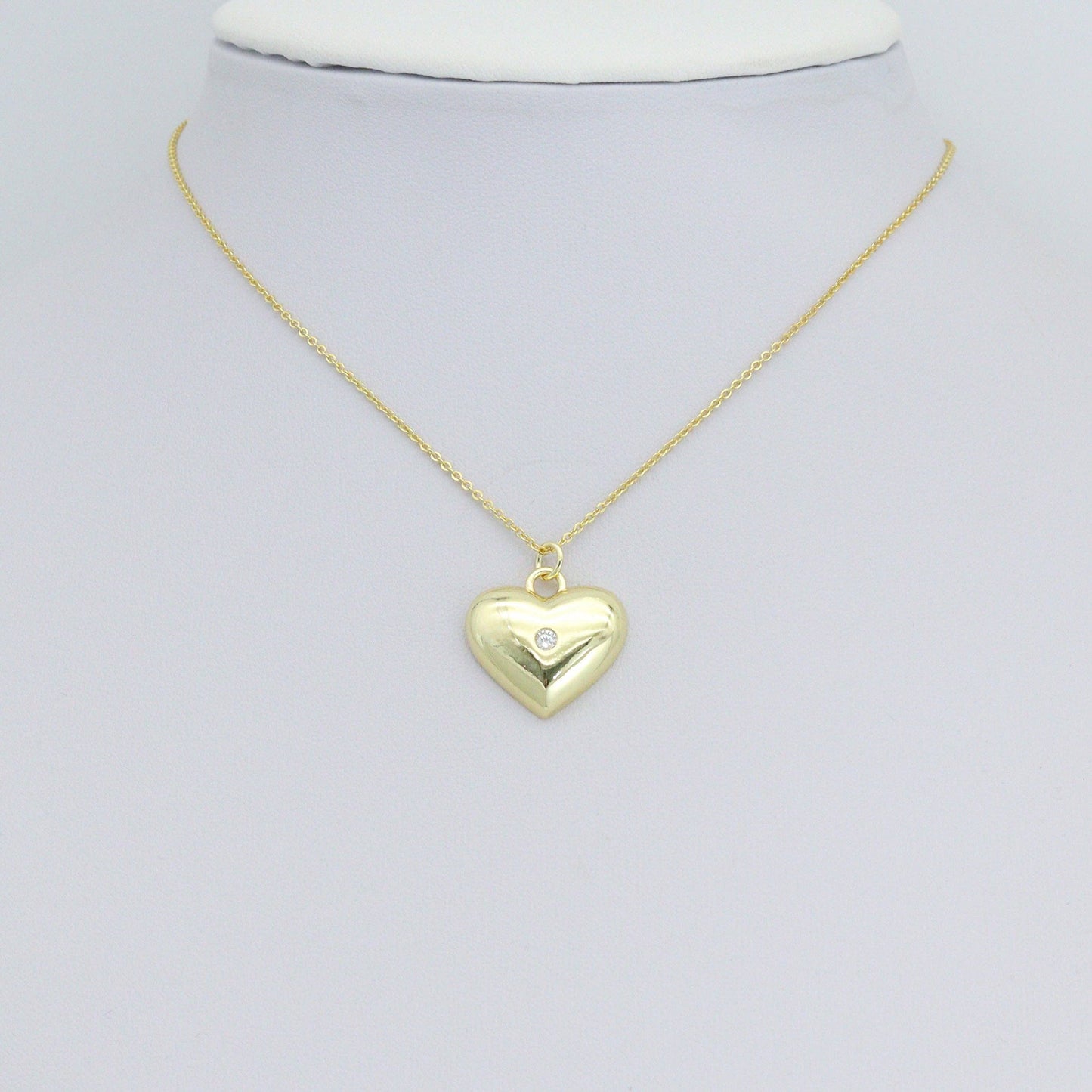 Clear CZ Gold Horseshoe Heart Butterfly Charm Pendant,Sku#LK1253
