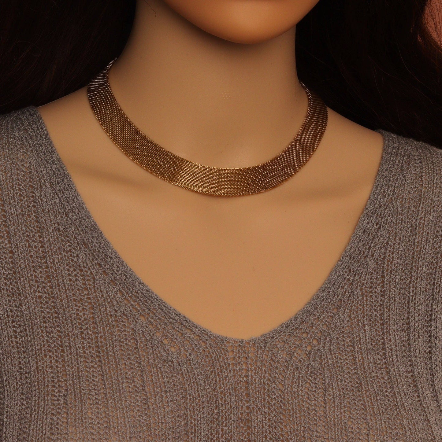 Watch Band Mesh Chain Necklace Bracelet, Sku#O128