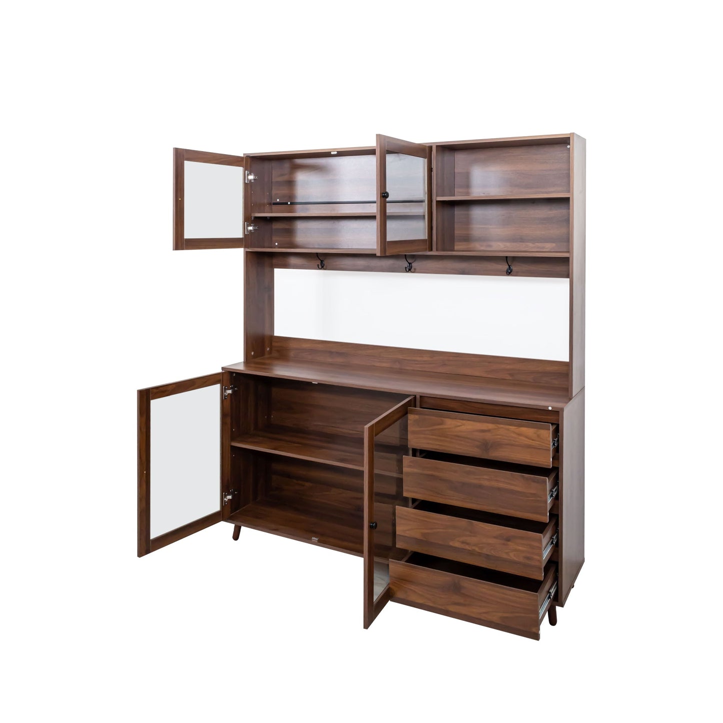 63" W Large Kitchen Hutch Cabinet