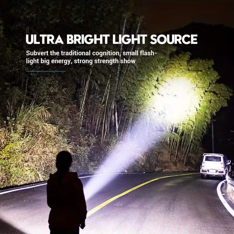 2個セット：USB充電式ミニLEDタクティカルフラッシュライト