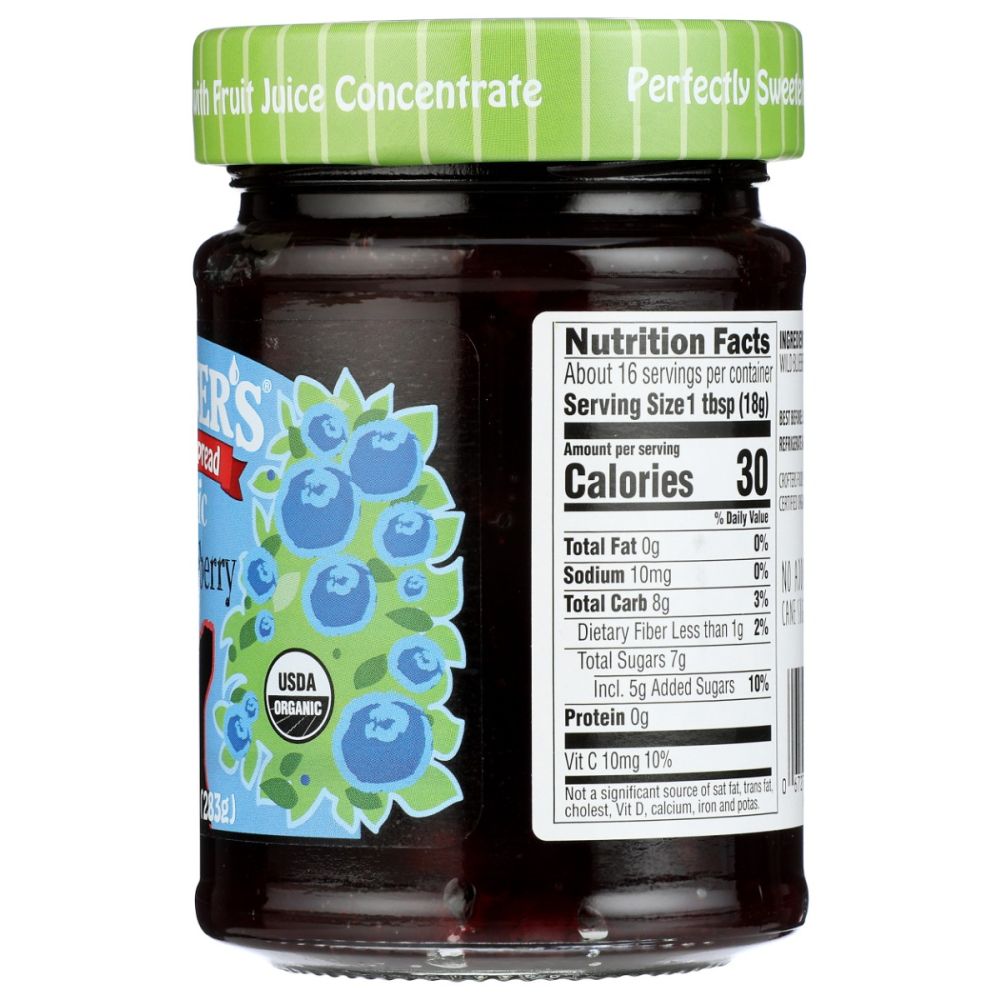 CROFTERS: Organic Blueberry Fruit Spread, 10 oz