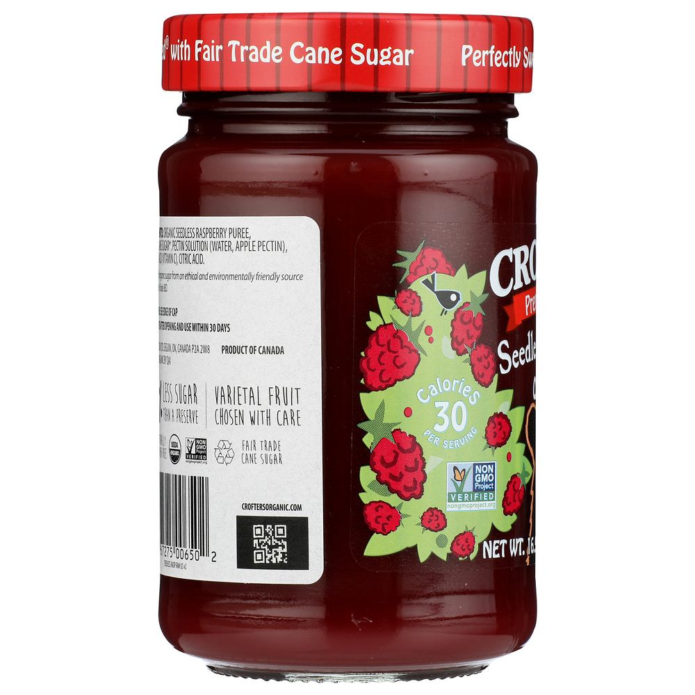CROFTERS: Conserve Seedless Raspberry Organic, 16.5 oz