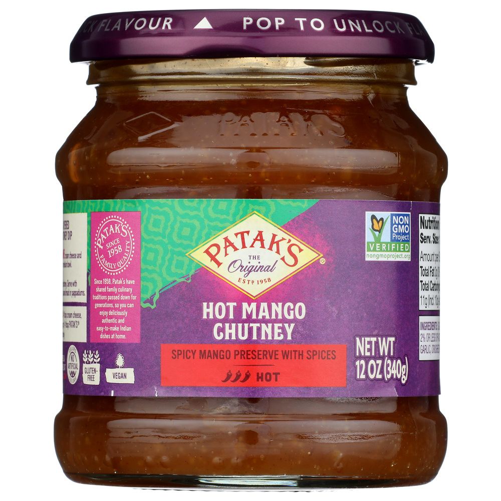PATAK'S: Hot Mango Chutney, 12 oz