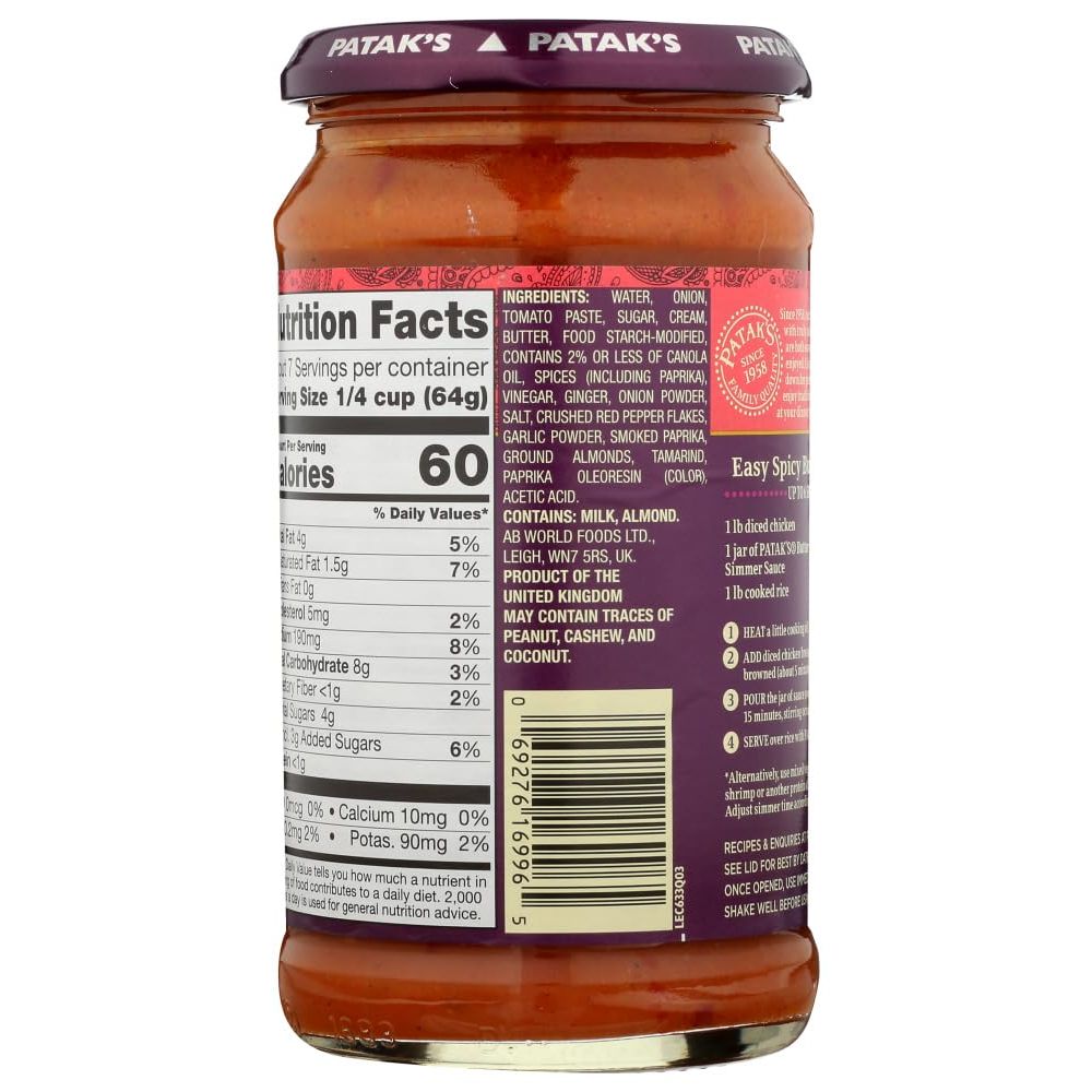 PATAKS: Sauce Spicy Butter Chicken, 15 oz