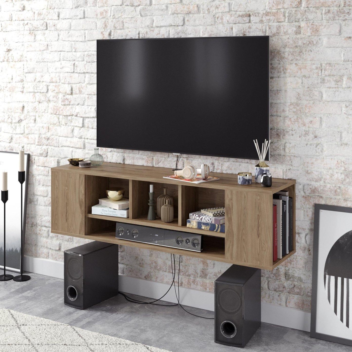 Paldi 53" Wide Floating TV Stand & Media Console