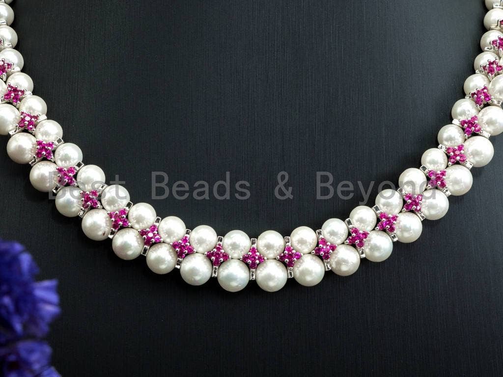 Bridal Pearl Necklace Bracelet Set, sku#P16