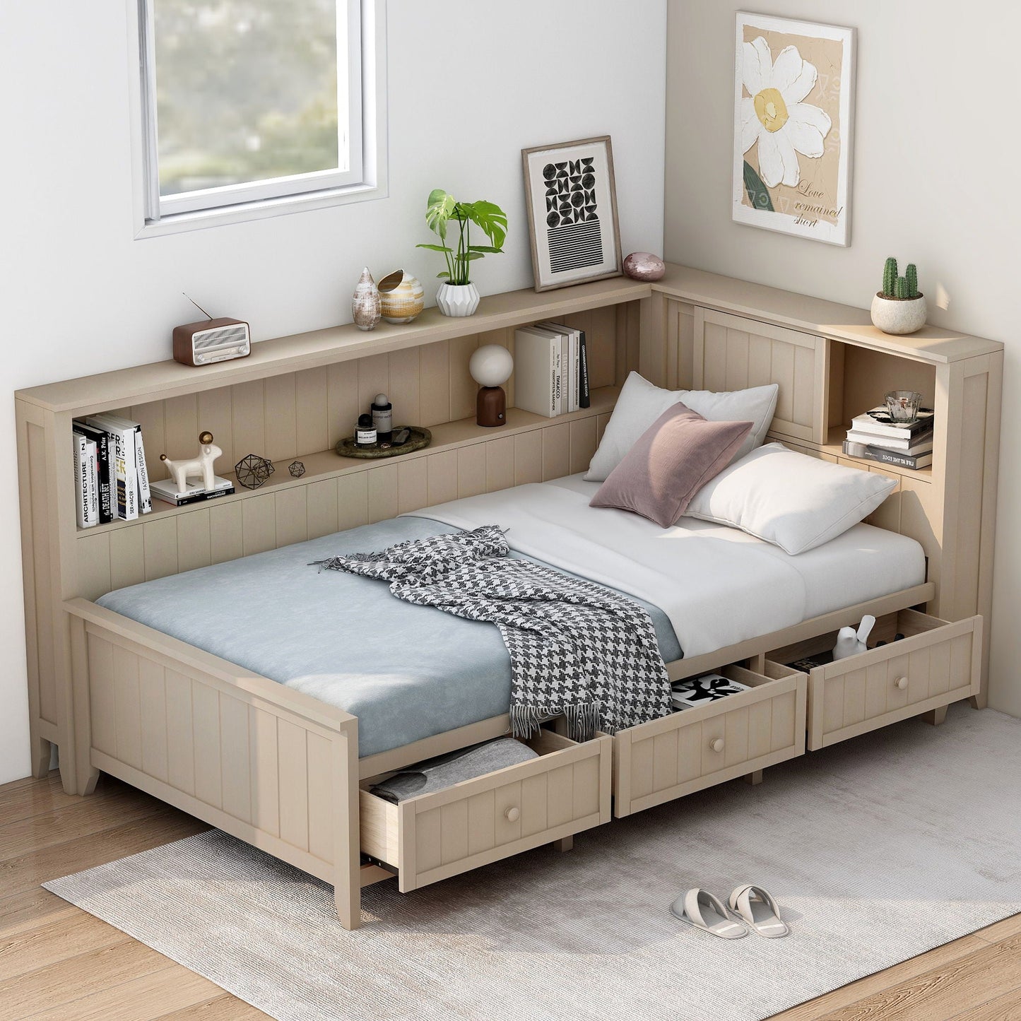 Daybed With Storage Shelves