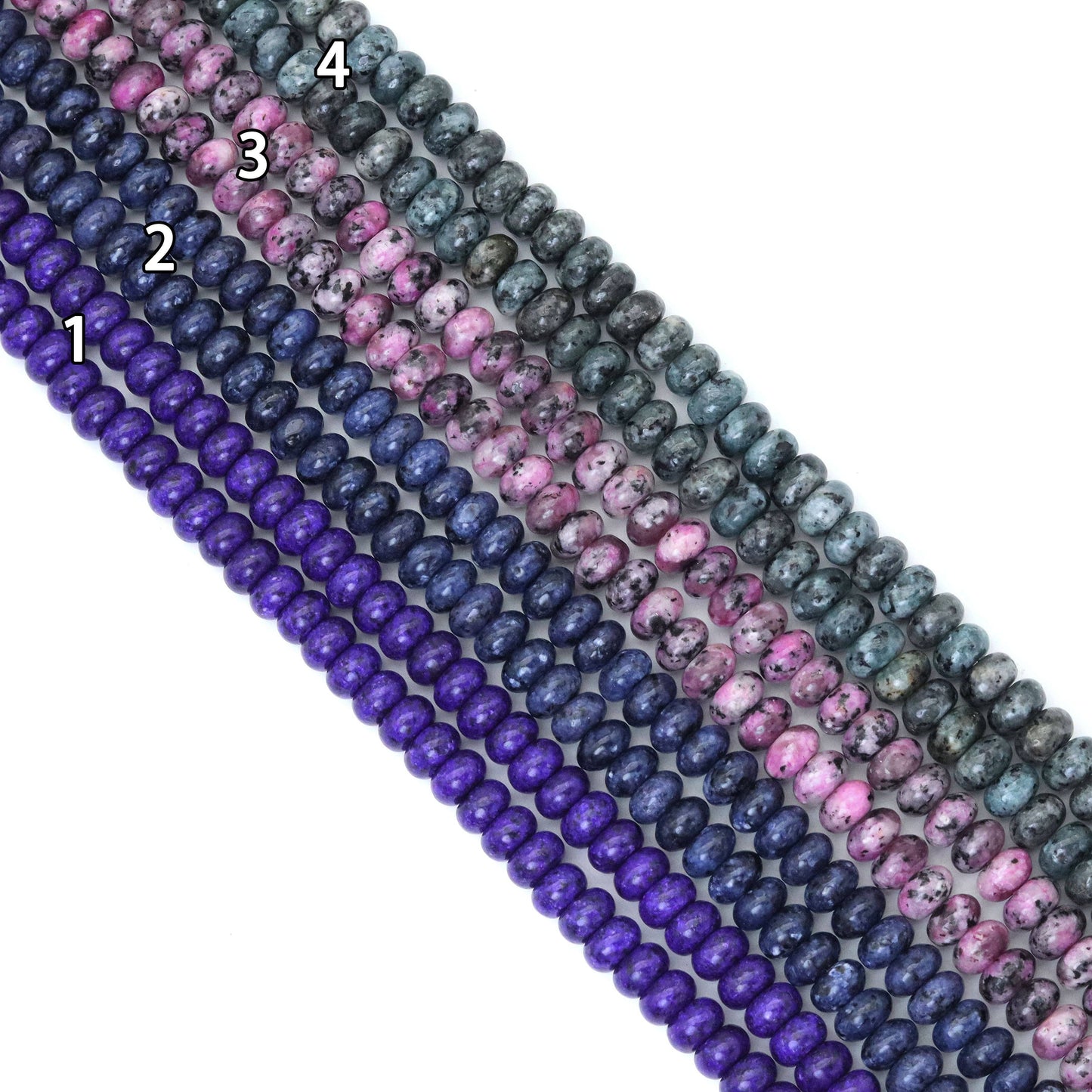 5x8mm Smooth Rondelle Jade beads, Sku#U2054