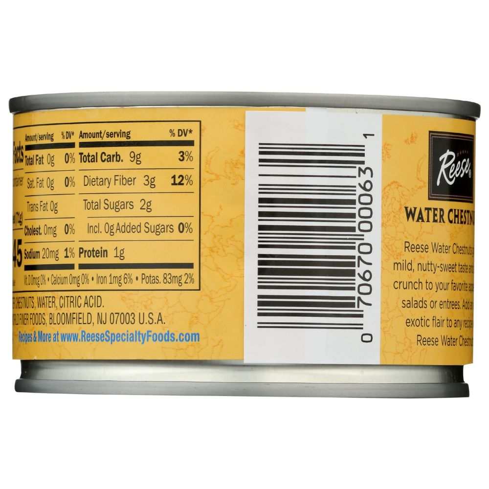 REESE: Sliced Water Chestnuts, 8 oz