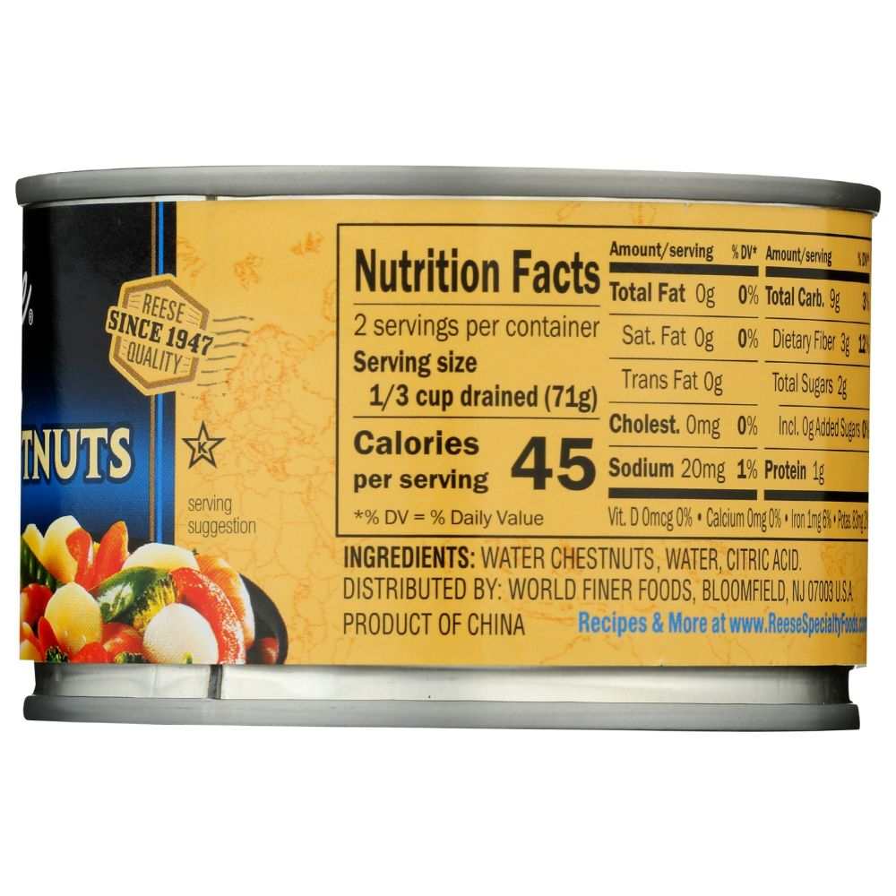REESE: Sliced Water Chestnuts, 8 oz
