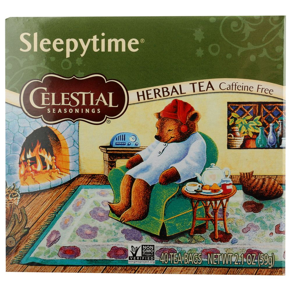 CELESTIAL SEASONINGS: Sleepytime Caffeine Free Herbal Tea 40 Tea Bags, 2.0 oz