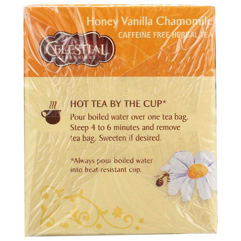 CELESTIAL SEASONINGS: Honey Vanilla Chamomile Herbal Tea Caffeine Free, 20 bags