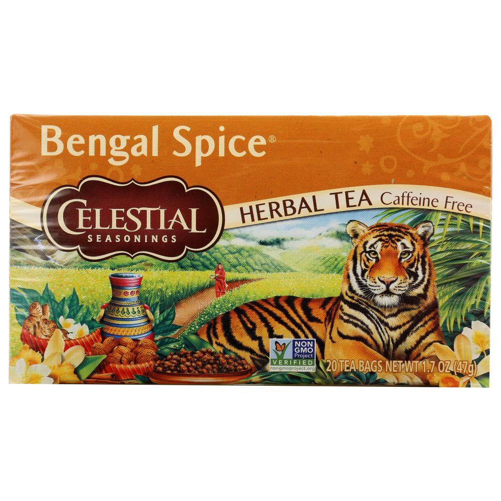 CELESTIAL SEASONINGS: Bengal Spice Caffeine Free Herbal Tea 20 Tea Bags, 1.7 oz