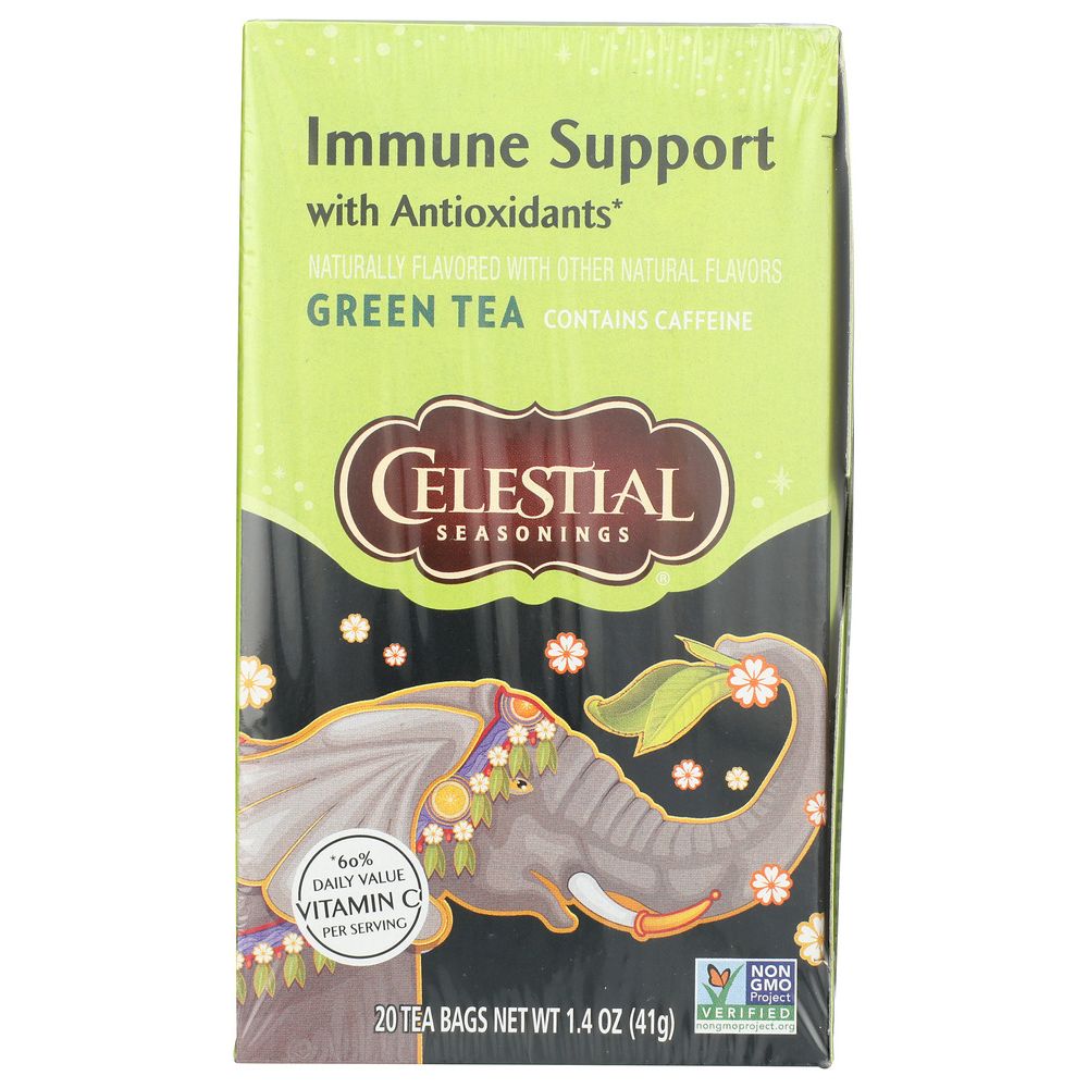 CELESTIAL SEASONINGS: Green Tea With White Tea Antioxidant Supplement 20 Tea Bags, 1.4 oz