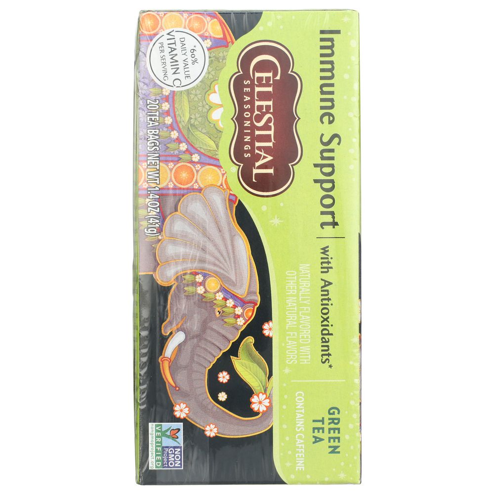 CELESTIAL SEASONINGS: Green Tea With White Tea Antioxidant Supplement 20 Tea Bags, 1.4 oz