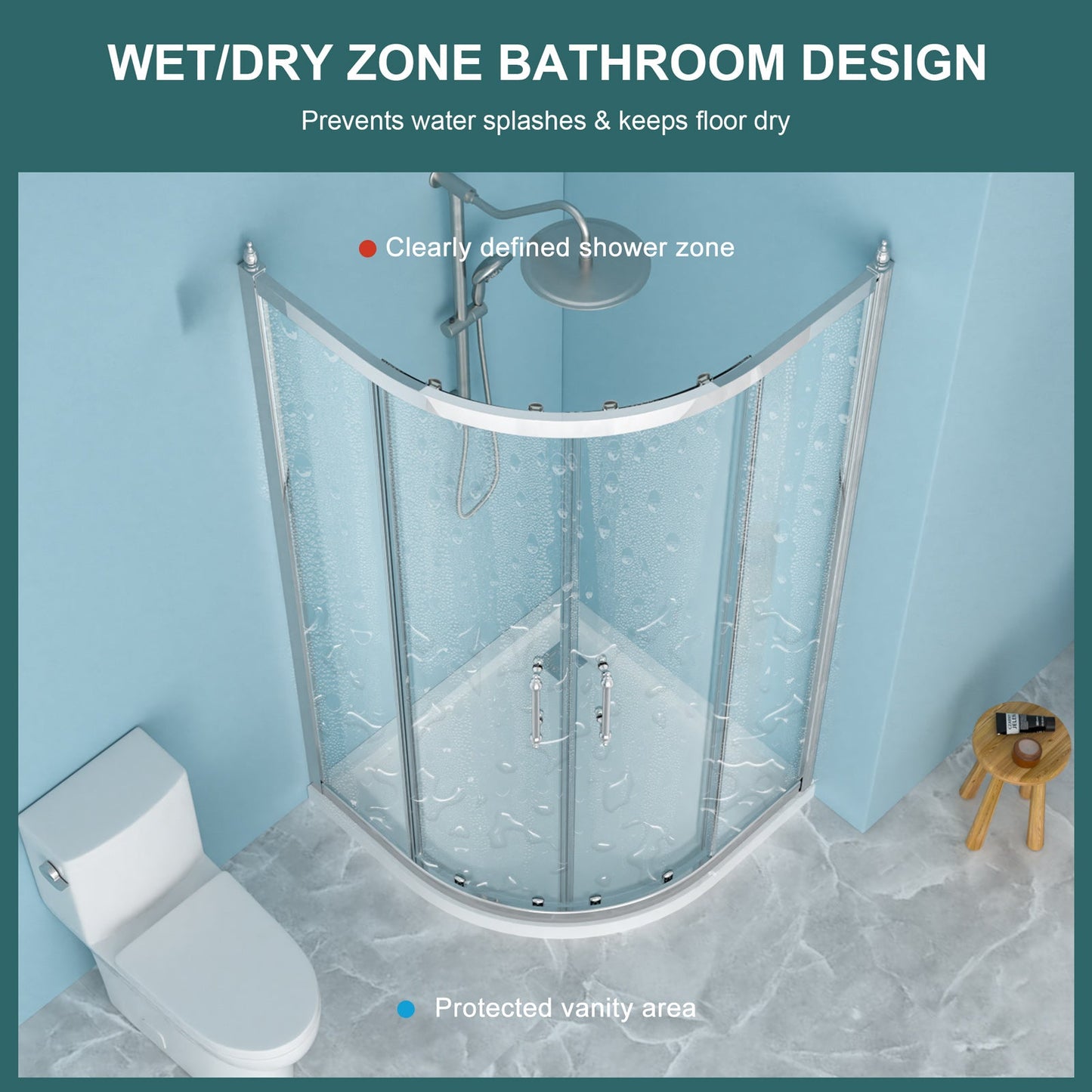 Framed Tub Shower Enclosure 36" x 72"