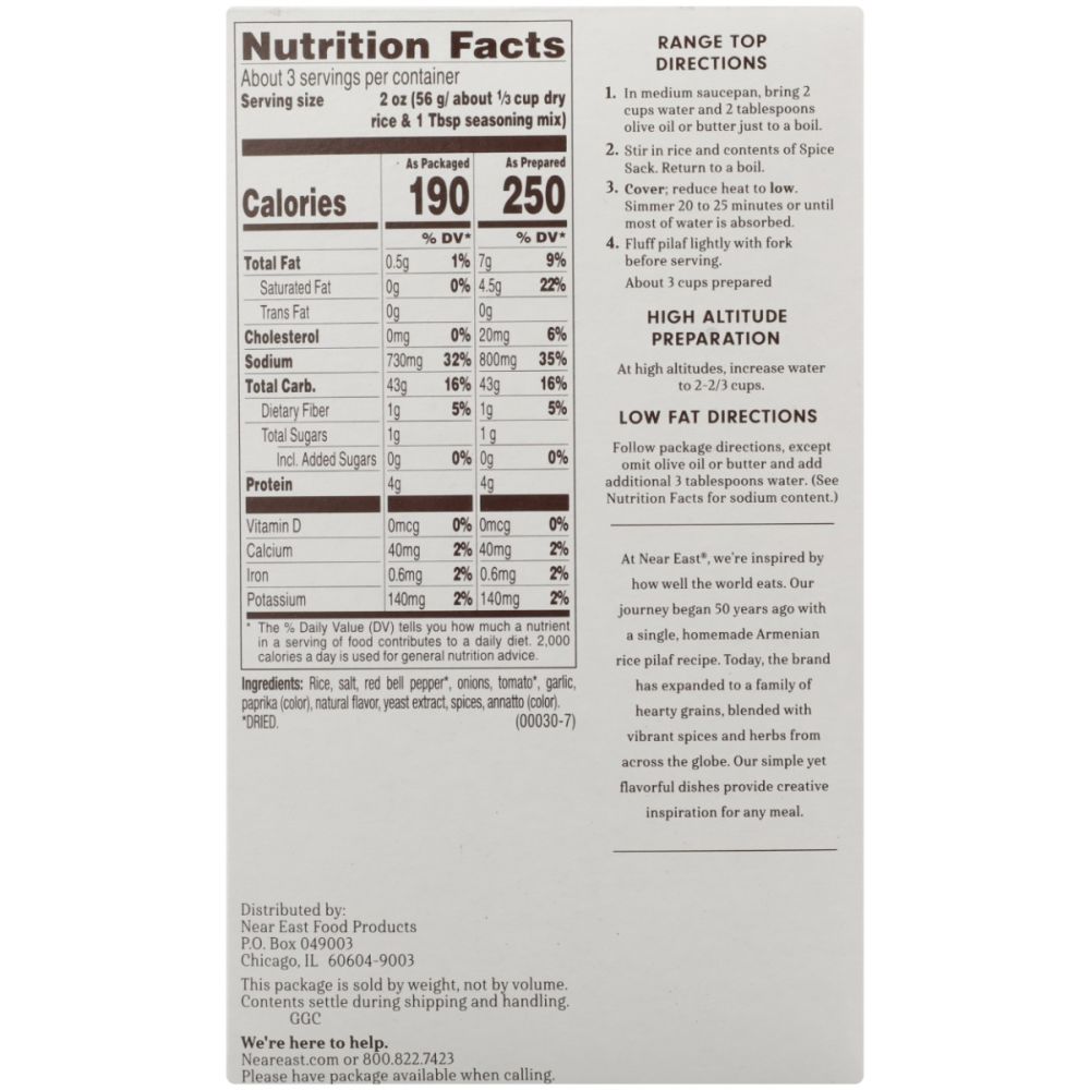NEAR EAST: Rice Pilafs Mix Spanish Rice, 6.75 oz